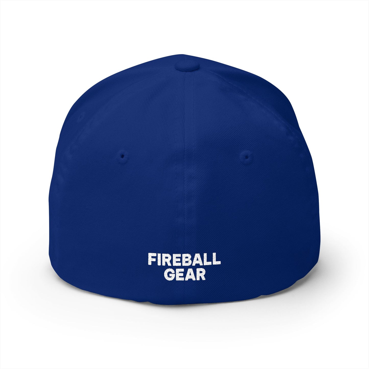 Fireball 3D - Brand Logo - Red & White - Dark Colors - FlexFit Cap