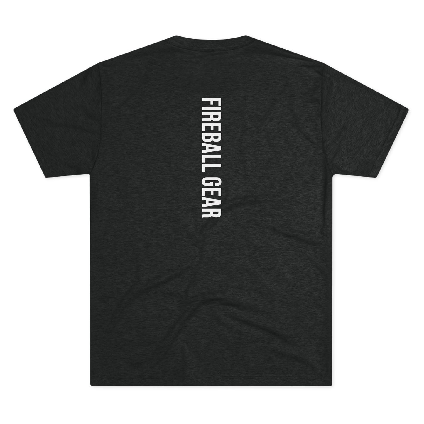 Fireball Gear - Flame & Gear Centered - White - Triblend T-shirt