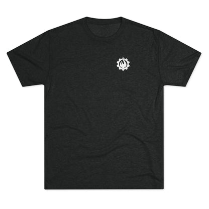 Fireball Gear - Flame & Gear - White - Triblend T-shirt