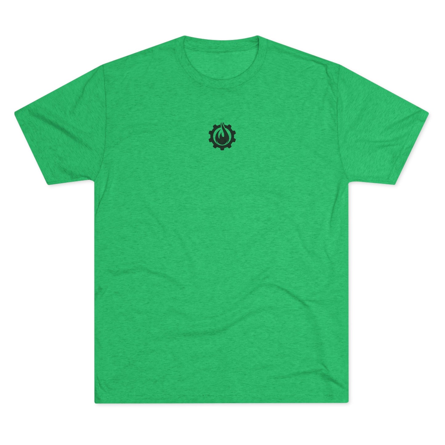 Fireball Gear - Flame & Gear Centered - Black - Triblend T-shirt