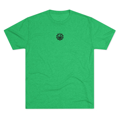 Fireball Gear - Flame & Gear Centered - Black - Triblend T-shirt