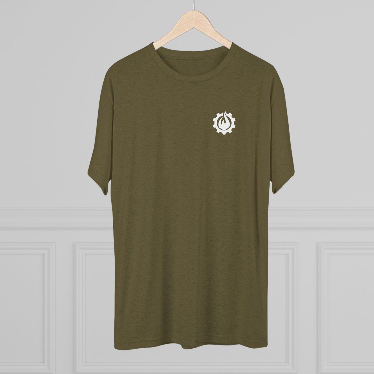 Fireball Gear - Flame & Gear - White - Triblend T-shirt