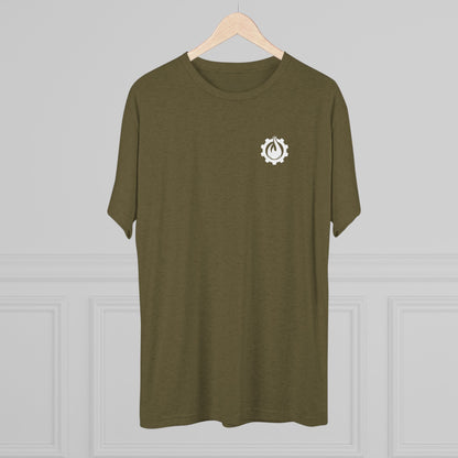 Fireball Gear - Flame & Gear - White - Triblend T-shirt
