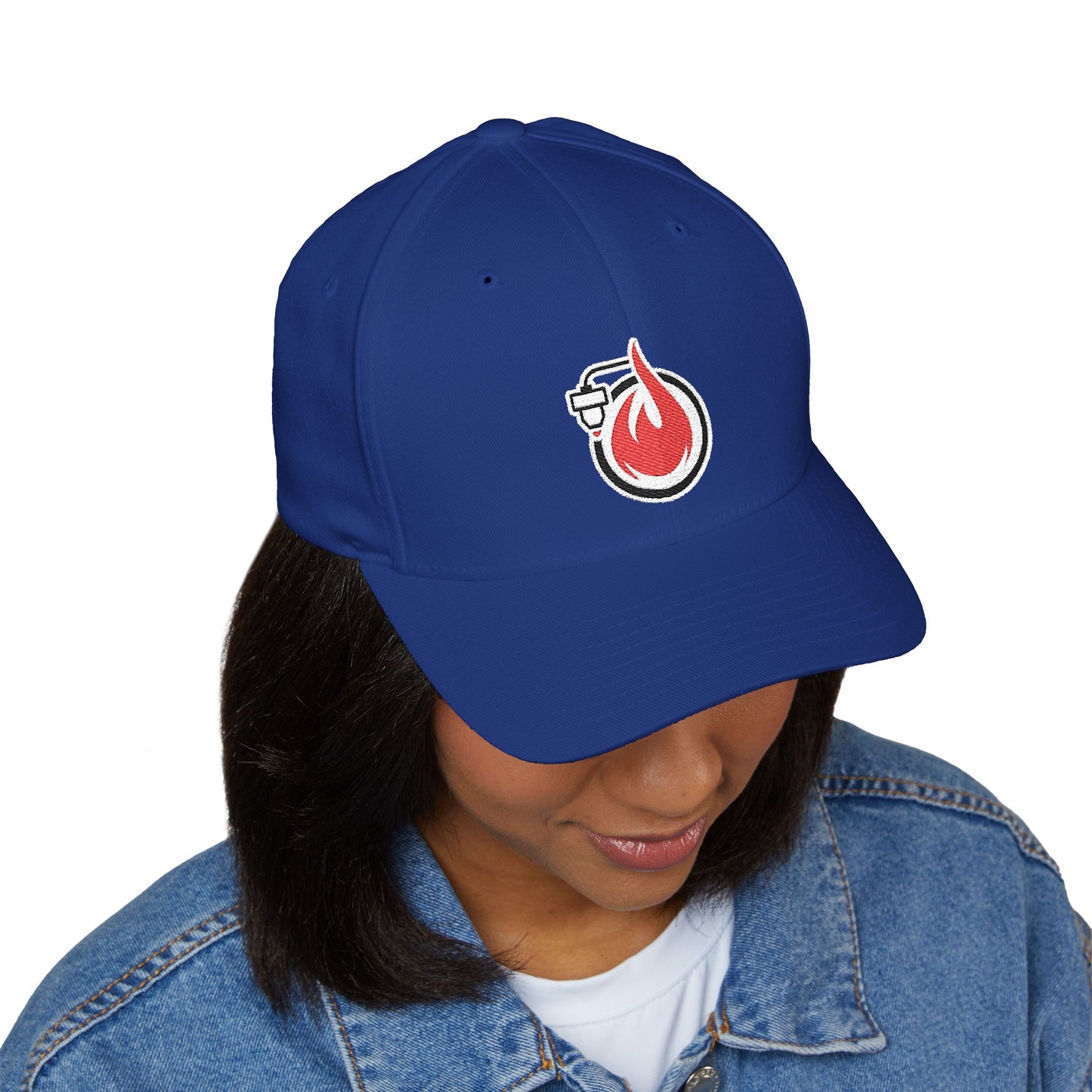 Fireball 3D - Dark Colors - FlexFit Embroidered Baseball Cap