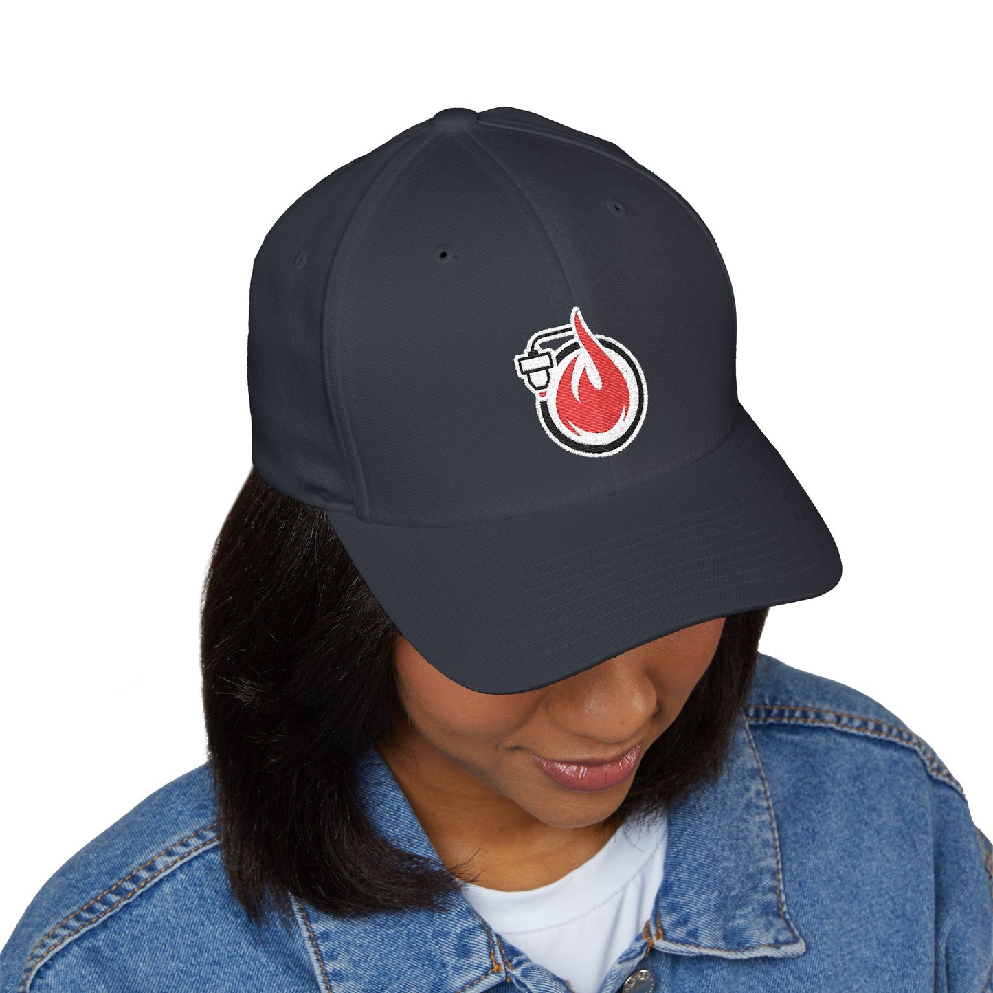 Fireball 3D - Dark Colors - FlexFit Embroidered Baseball Cap