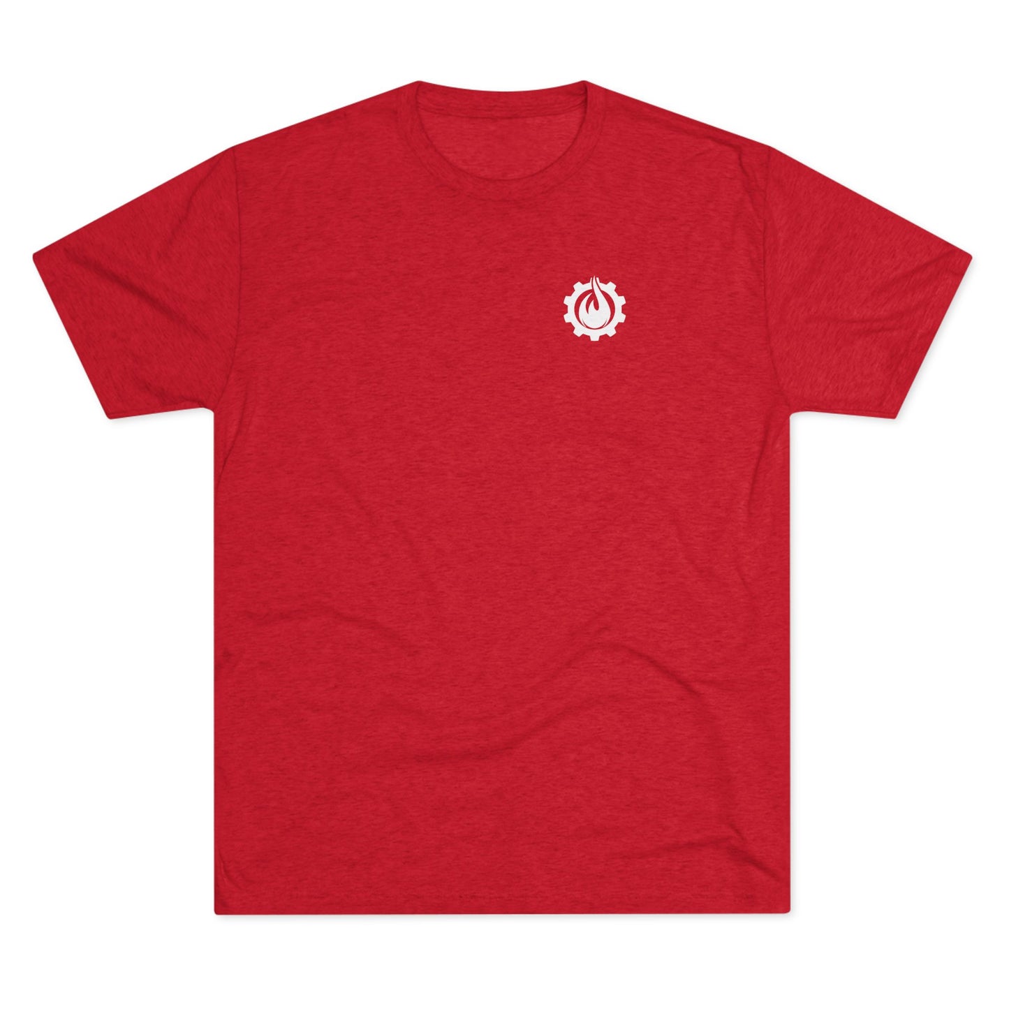 Fireball Gear - Flame & Gear - White - Triblend T-shirt