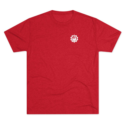 Fireball Gear - Flame & Gear - White - Triblend T-shirt