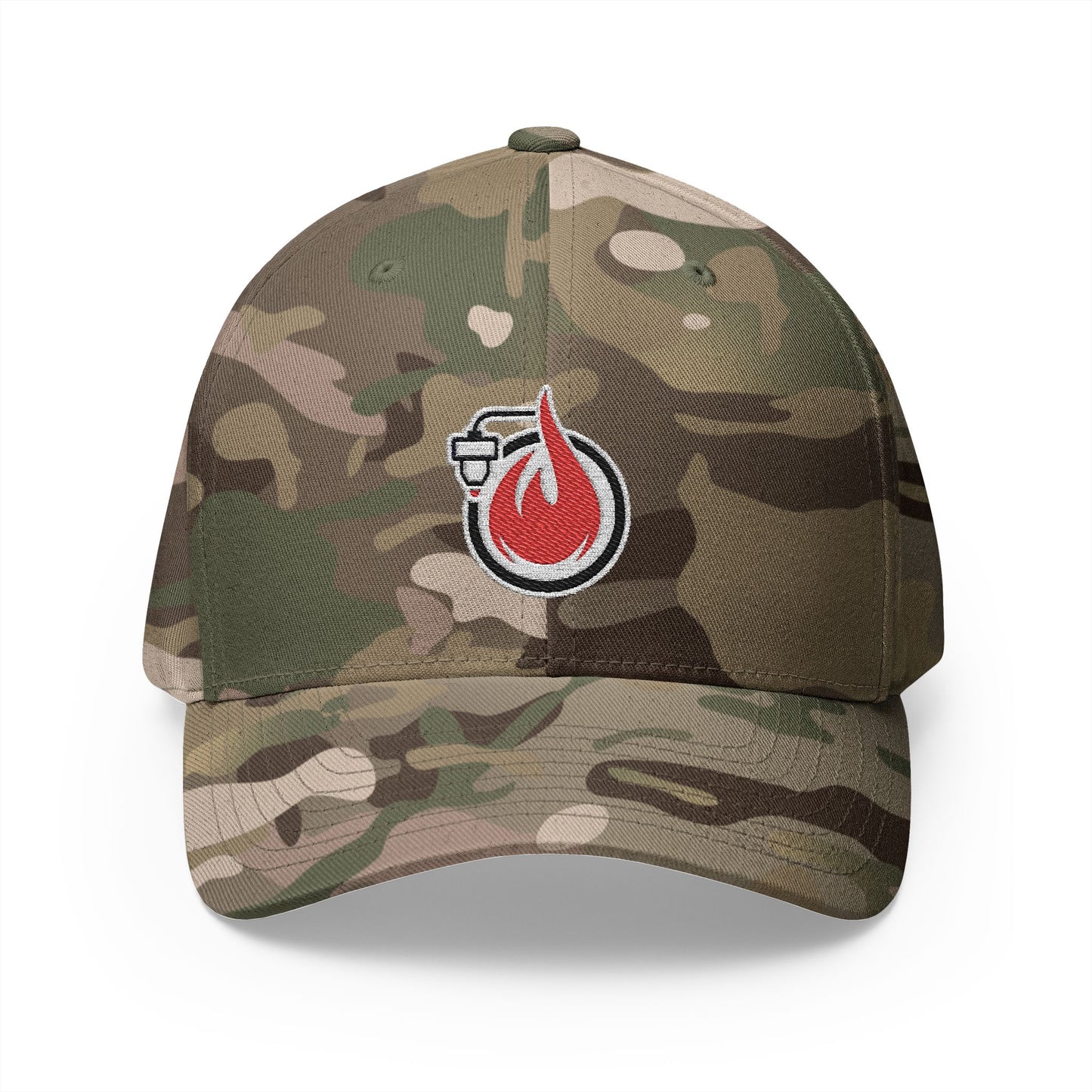 Fireball 3D - Light Colors - FlexFit Embroidered Baseball Cap
