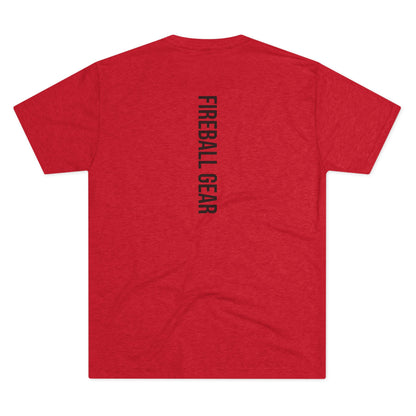 Fireball Gear - Flame & Gear - Black - Triblend T-shirt