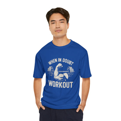 When in Doubt Workout - Polyester Fitness T-shirt
