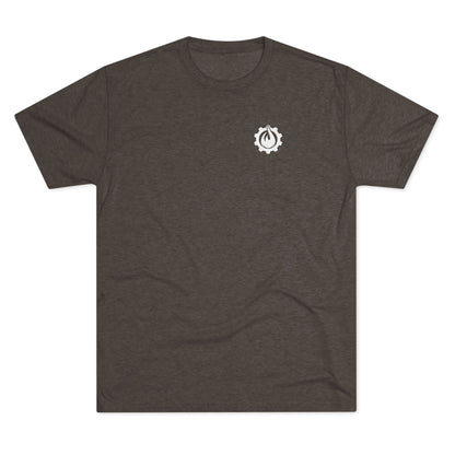 Fireball Gear - Flame & Gear - White - Triblend T-shirt