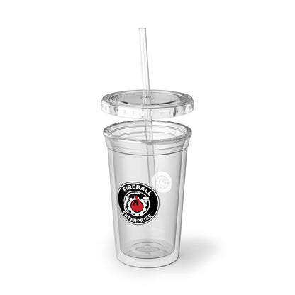 Fireball Enterprise - 16oz Insulated Acrylic Tumbler, with Lid and Straw