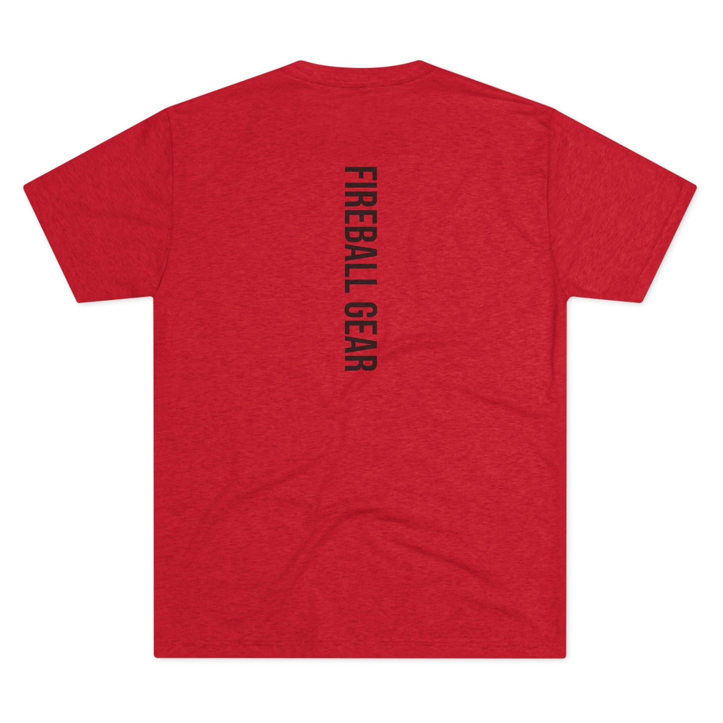 Fireball Gear - Flame & Gear Centered - Black - Triblend T-shirt