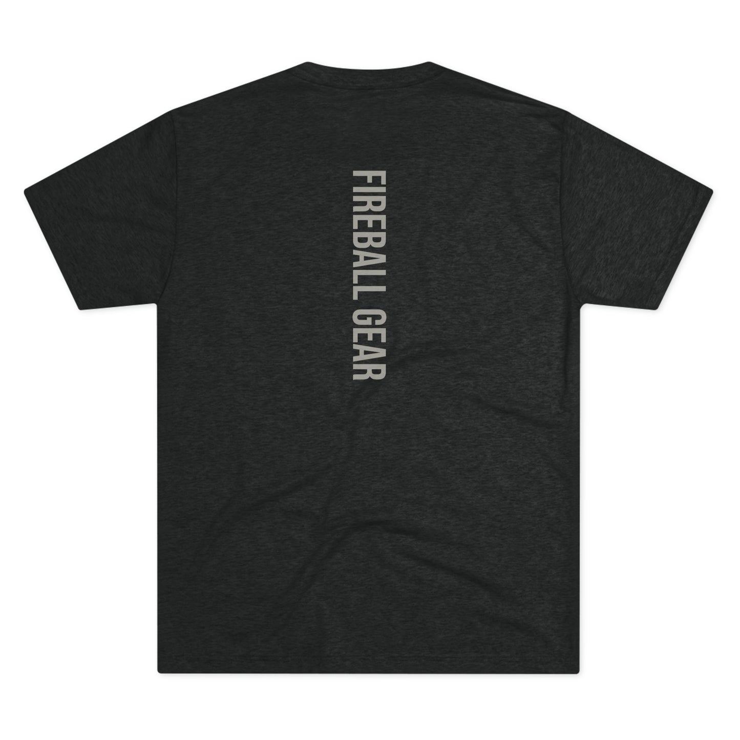 Fireball Gear - Flame & Gear - Gray & White - Triblend T-shirt