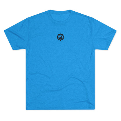 Fireball Gear - Flame & Gear Centered - Black - Triblend T-shirt
