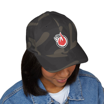 Fireball 3D - Dark Colors - FlexFit Embroidered Baseball Cap