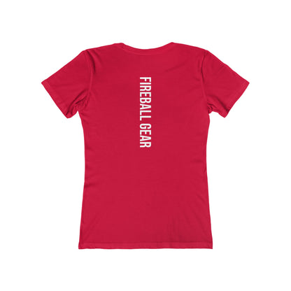 Fireball Gear - Flame & Gear - White - Women's Slim Fit - Fitness T-shirt