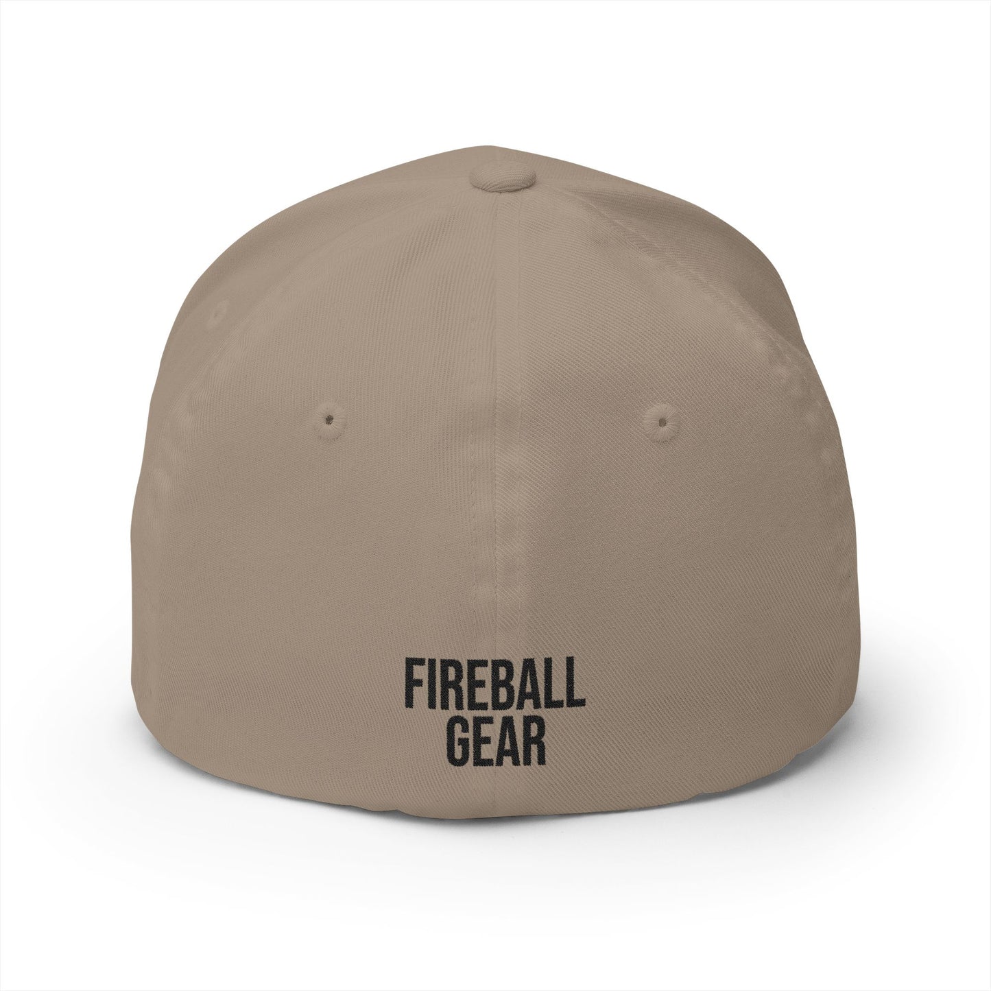 Beast Mode Series - Flame & Gear Circle - FlexFit Embroidered Baseball Cap