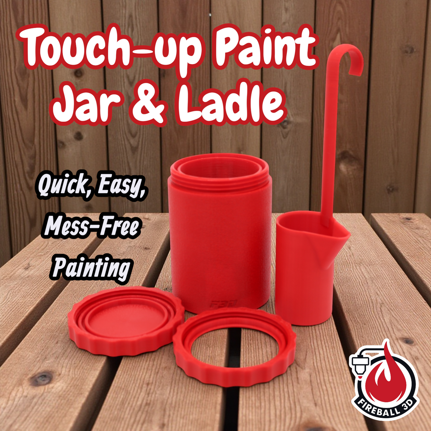 Touch-Up Paint Jar & Ladle Combo